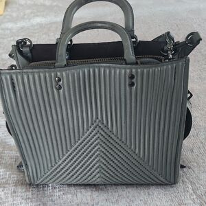 Coach Grey Rogue Quilted and Rivets